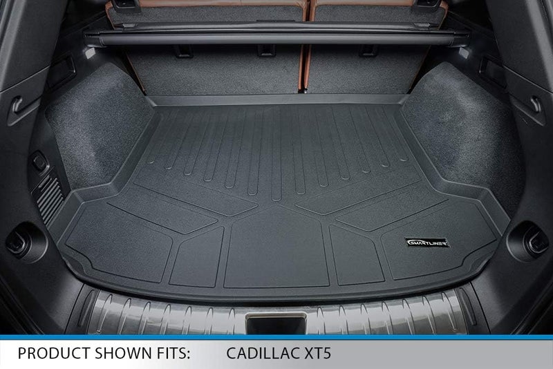 SMARTLINER Custom Fit Floor Mats 2 Rows and Cargo Liner Set Black for 2017-2020 Cadillac XT5 - Image 5