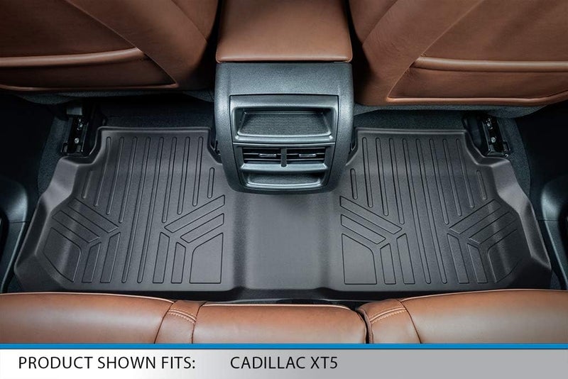 SMARTLINER Custom Fit Floor Mats 2 Rows and Cargo Liner Set Black for 2017-2020 Cadillac XT5 - Image 4