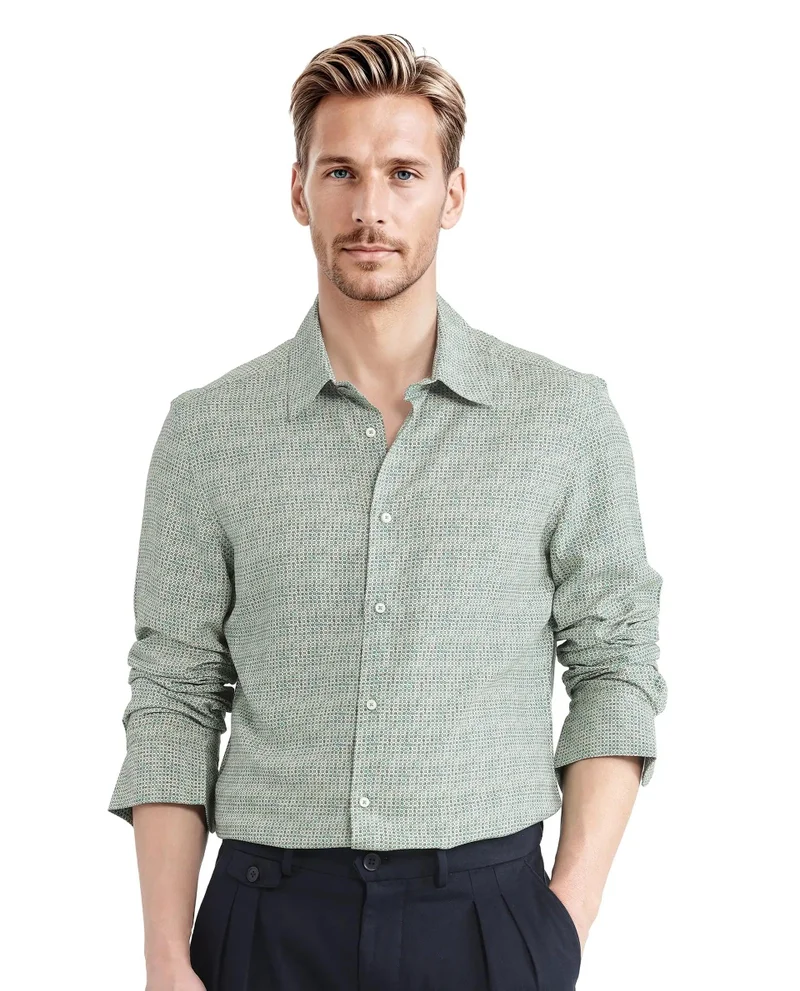 Rare Rabbit Men's Geometric Print Relaxed Fit Shirt