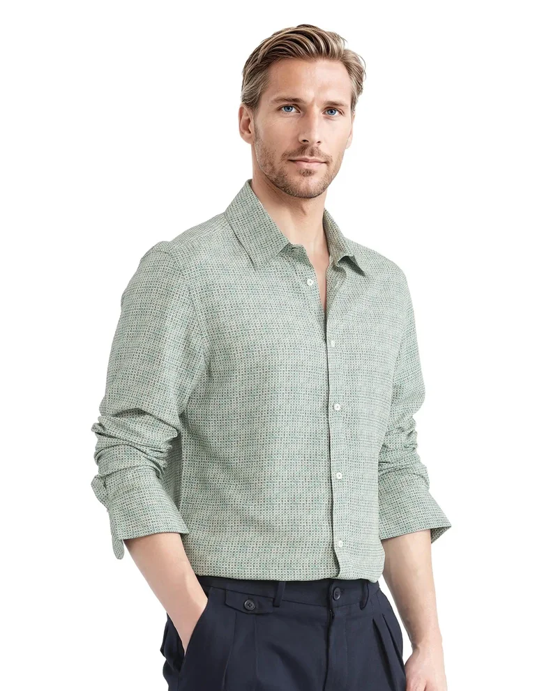 Rare Rabbit Men's Geometric Print Relaxed Fit Shirt