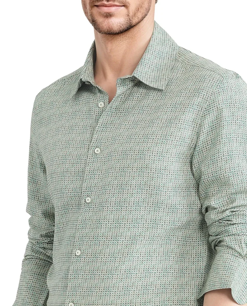 Rare Rabbit Men's Geometric Print Relaxed Fit Shirt