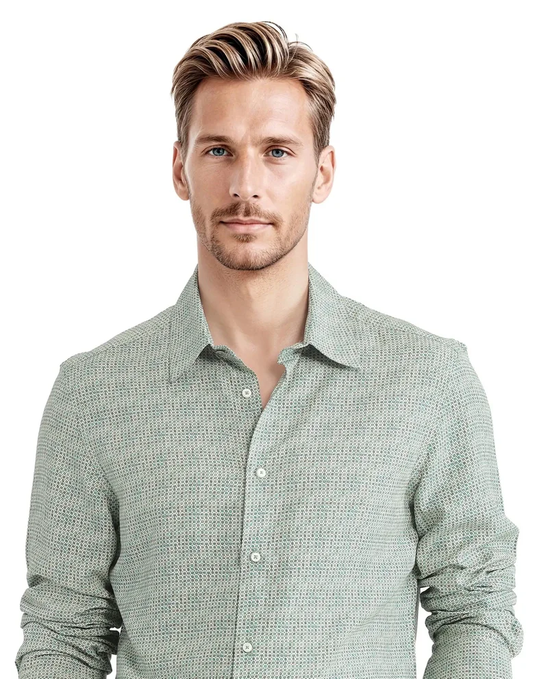 Rare Rabbit Men's Geometric Print Relaxed Fit Shirt