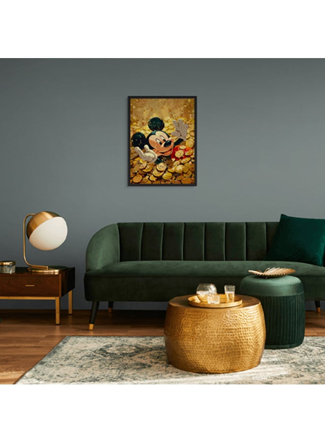 آرت دیکور  ديكور فني مؤطر بطباعة صورة فنية جميلة لميكي ماوس، فن البوب، موضوع المال، شخصية كرتونية مميزة، عمل فني نابض بالحياة، مطبوعات فن البوب، ديكور حائط لغرفة المعيشة، غرفة النوم، المكتب والهدايا - Image 2