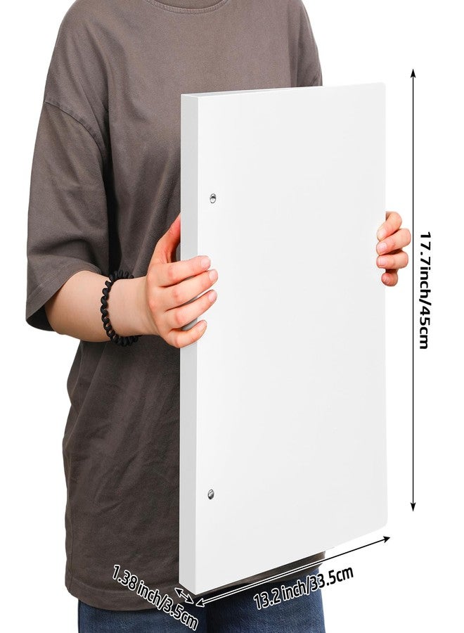 Resholder 2 Pcs 3 Ring Binder 11"x17" Binder Poly Panel Featuring 1" D Ring Fit 11" x 17" Paper Size for Store Artwork Poster Paper PP Material (White) - Image 2