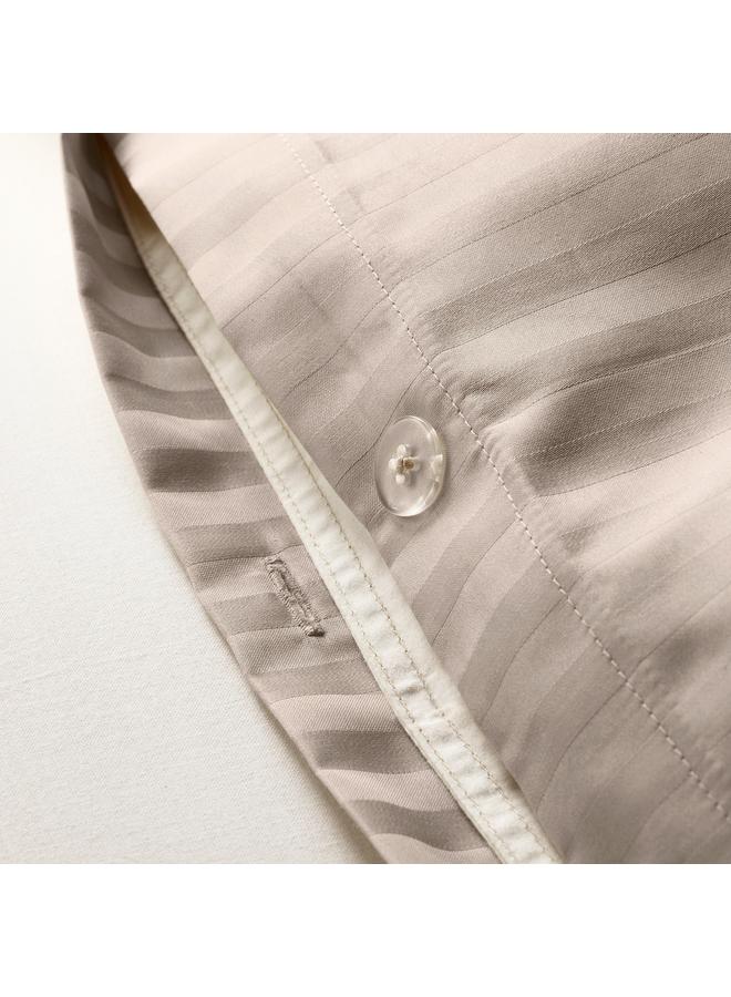 زبون غطاء لحاف وغطاء وسادة، بيج فاتح، 150×200/50×80 سم - Image 4