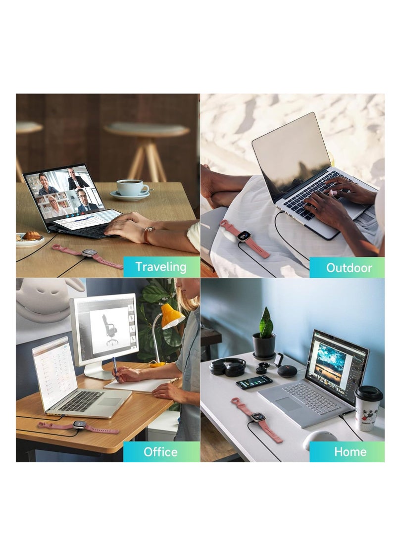 Charger for Fitbit Sense/Sense 2/Versa 3/Versa 4, Replacement USB Charging Cable Cord for Fitbit Smart Watch 【3.3ft/100cm】 - Image 5