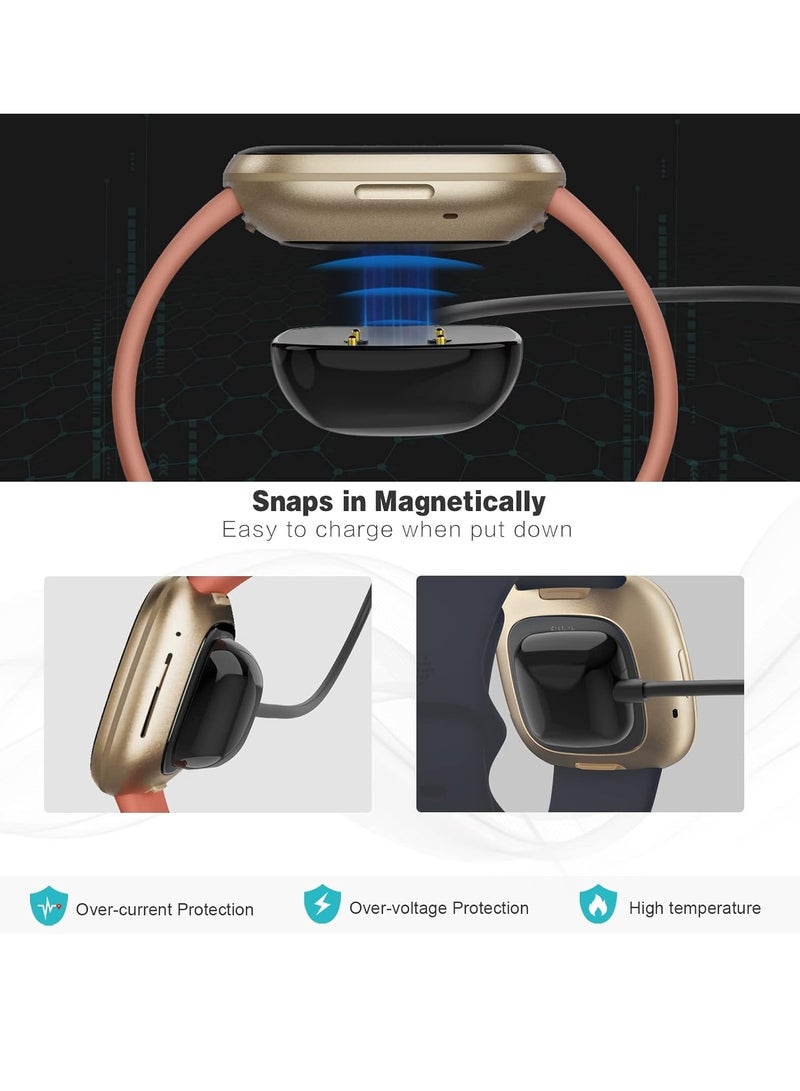 Charger for Fitbit Sense/Sense 2/Versa 3/Versa 4, Replacement USB Charging Cable Cord for Fitbit Smart Watch 【3.3ft/100cm】 - Image 4