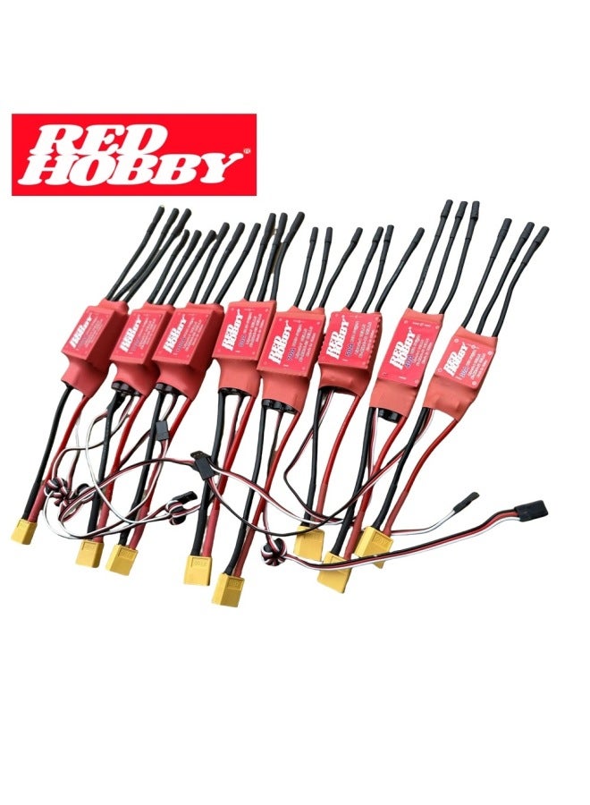 ESC Aircraft Version 30A/50A 2-4S 80A/200A 2-7S 3.5MM/4MM XT60 Brushless ESC-Color:RED HOBBY-30A 2-4S 3.5MM+XT60