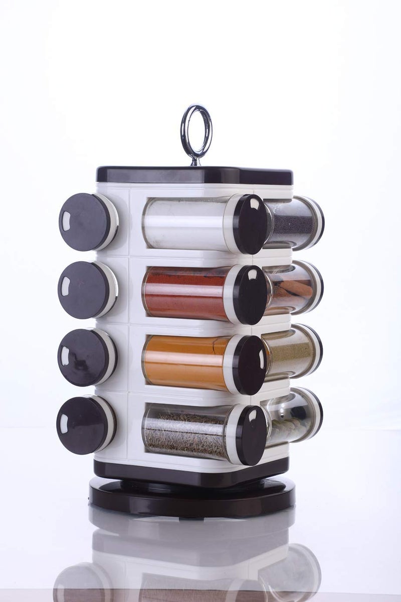 RICCO STRADA Storewel Revolving Round Shape Transparent Spice Rack Set 16 Litres17cm Set of 16 - Image 4