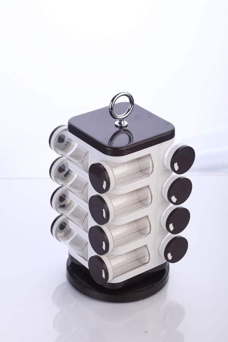 RICCO STRADA Storewel Revolving Round Shape Transparent Spice Rack Set 16 Litres17cm Set of 16 - Image 3