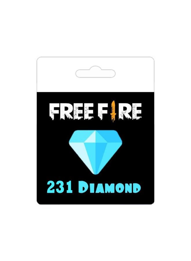 Free Fire Gift Card – 231 Diamonds