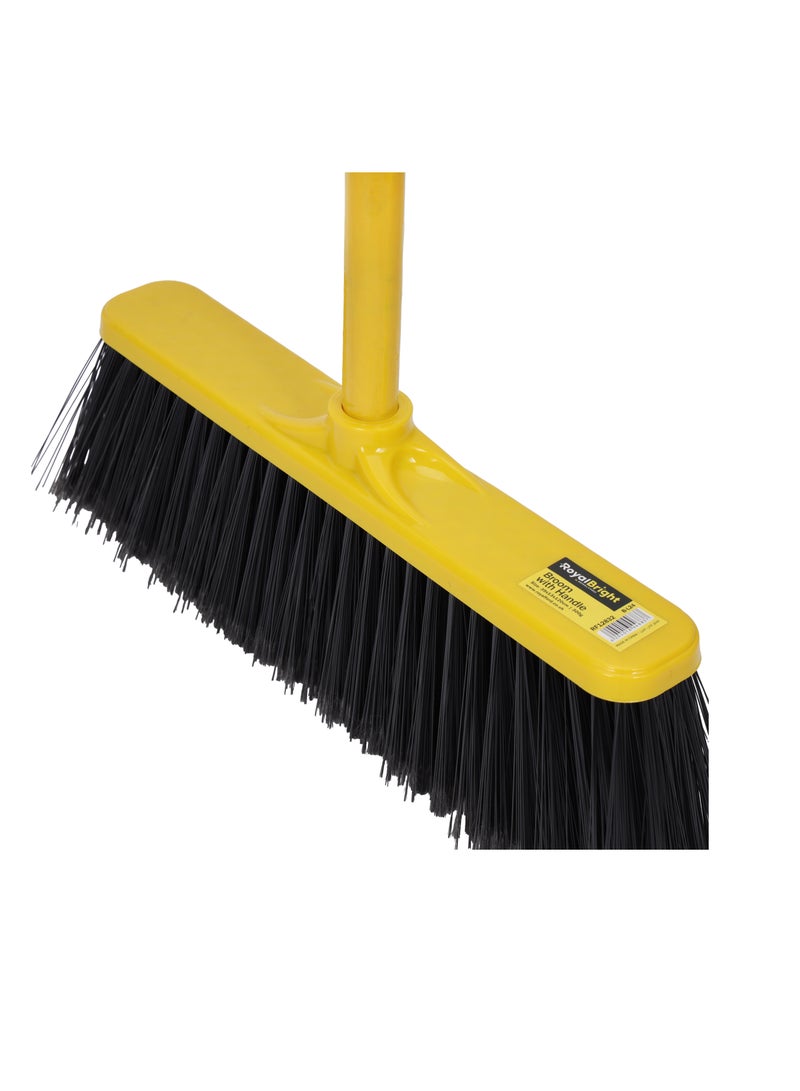Royalford 39 cm Floor Broom with Long Wooden Handle- RF12832/ Large and Wide Head, Compatible with All Flooring Types - Image 3