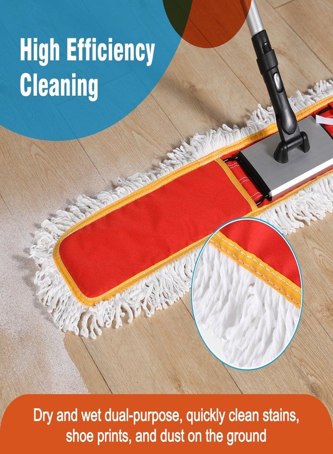 CLEANHOME Heavy-Duty 36" Commercial Dust Mop & Floor Sweeper - Extra Wide Wet/Dry Hardwood Floor Cleaner with 59" Long Handle, Washable Microfiber and Oxford Mop Pad - Image 3