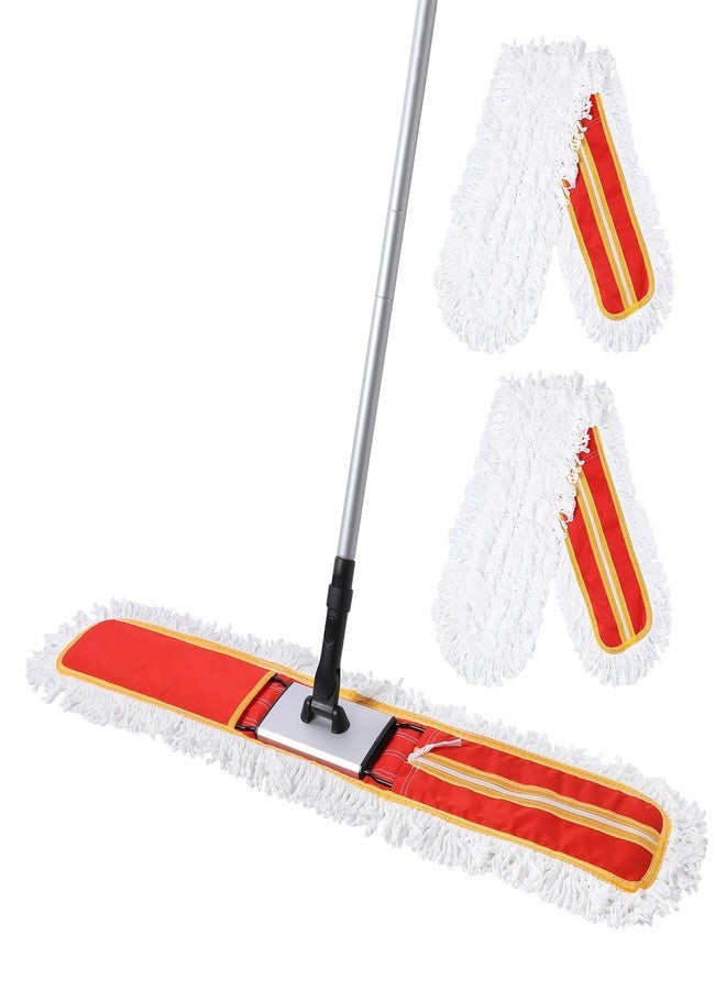CLEANHOME Heavy-Duty 36" Commercial Dust Mop & Floor Sweeper - Extra Wide Wet/Dry Hardwood Floor Cleaner with 59" Long Handle, Washable Microfiber and Oxford Mop Pad - Image 1