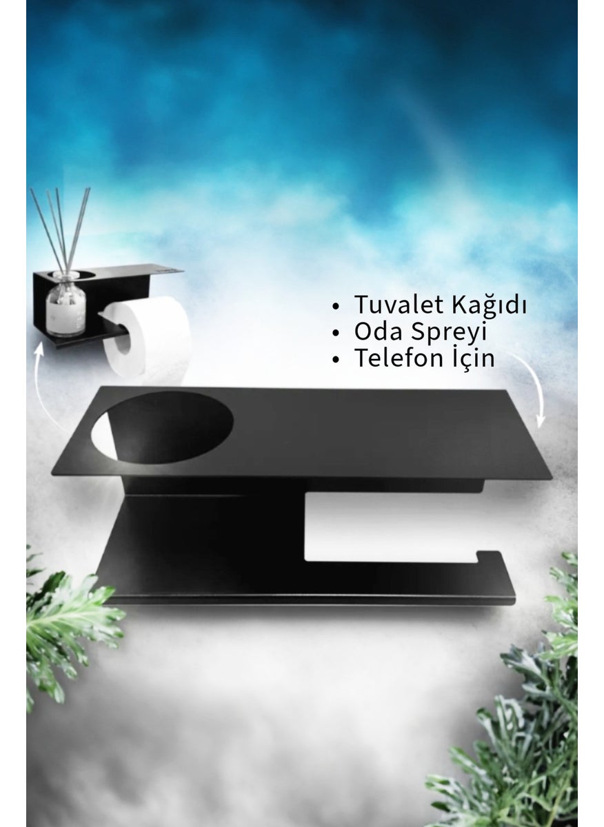 3Art Metal Decorative Metal Adhesive Toilet Roll Holder - Modern Toilet Paper Hanger - Bathroom Holder  - Image 3