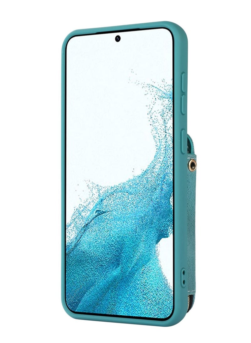 Suteni Zipped Back Cover Card Slots Leather Phone Case for Samsung - Image 2