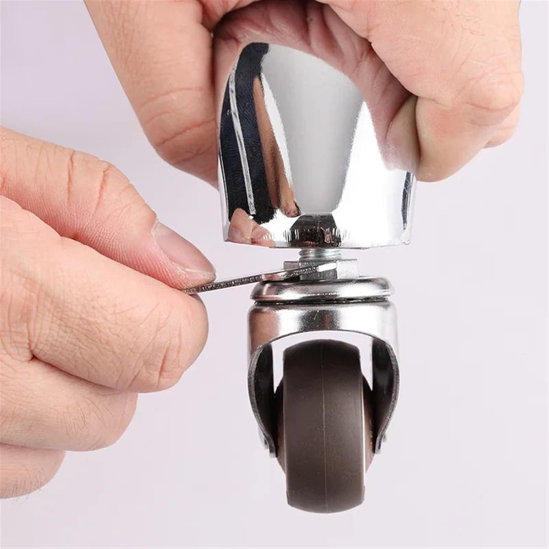 5Pcs 1 5 Inch Spring Type Soft Rubber TPE Swivel Caster Wheels For Office Chair Furniture Replacement - Image 5