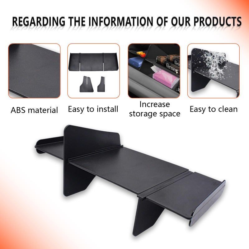 JLQP Upgrade Glove Box Dividers Organizer for Ford Bronco Sport 2021-2026/Ford Escape 2020-2026 Accessories,Car Glove Box Organizer Divide Space ABS Storage Classification Accessories(Not Fit Bronco Model) - Image 4