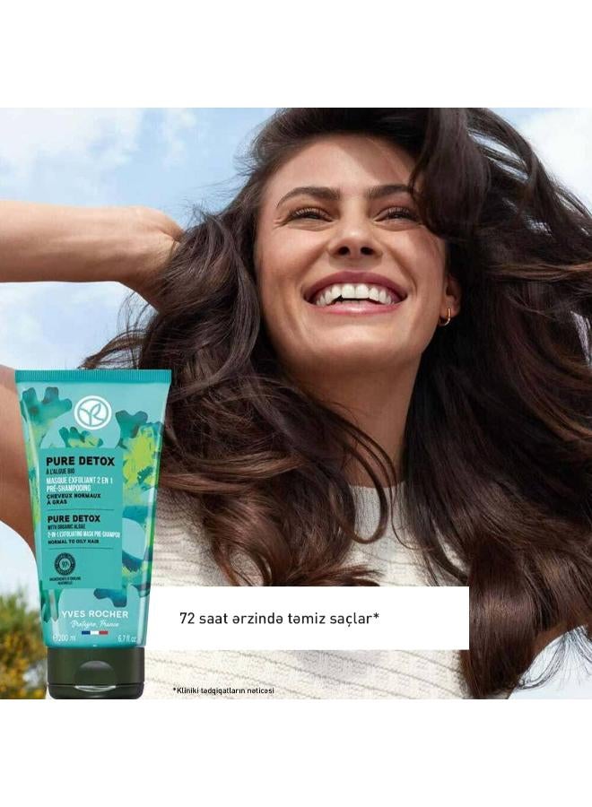 Yves Rocher Detox 2-In-1 Exfoliating Mask Pre-Shampoo Tube 200ml  - Image 3