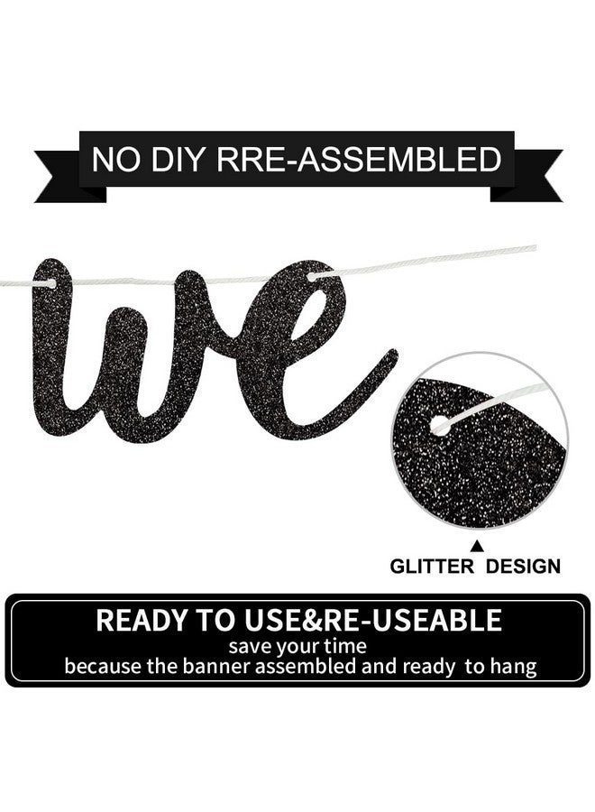 BEISHIDA Black Good Luck We Will Miss You Banner,Pre-Strung Glitter Retirement Party Sign Garland,Going Away Farewell Party Decorations, Graduation Party Supplies (No Diy） - Image 2