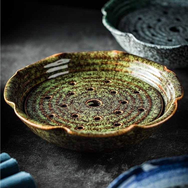 أطباق العشاء وأطباق وأطباق مع أواني مائدة يابانية خزفية وديكور سطح الطاولة ومائدة الطعام ومطبخ ووعاء سلطة - Image 3