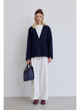 Manuka Pleat Detailed Palazzo Trousers White  - Image 3