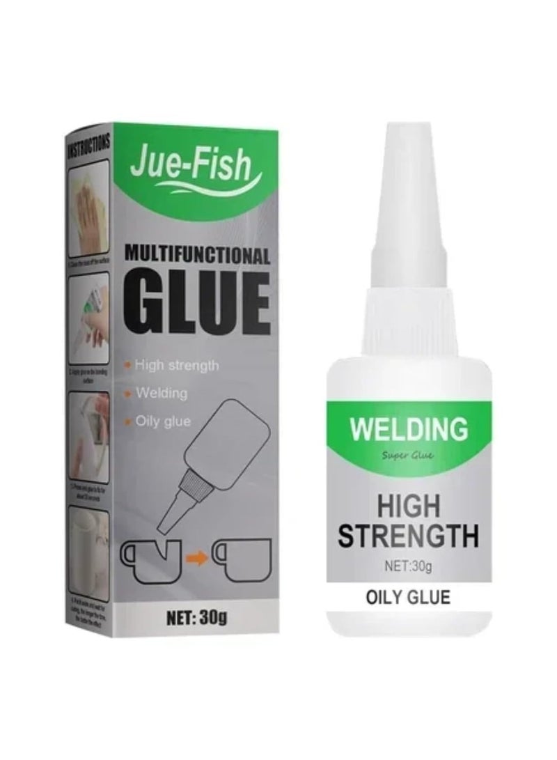 JUE-FISH Welding High-Strength Oily Glue, Jue Fish Glue, Super Glue Gel for Plastic Metal Leather (3PCS) - Image 2
