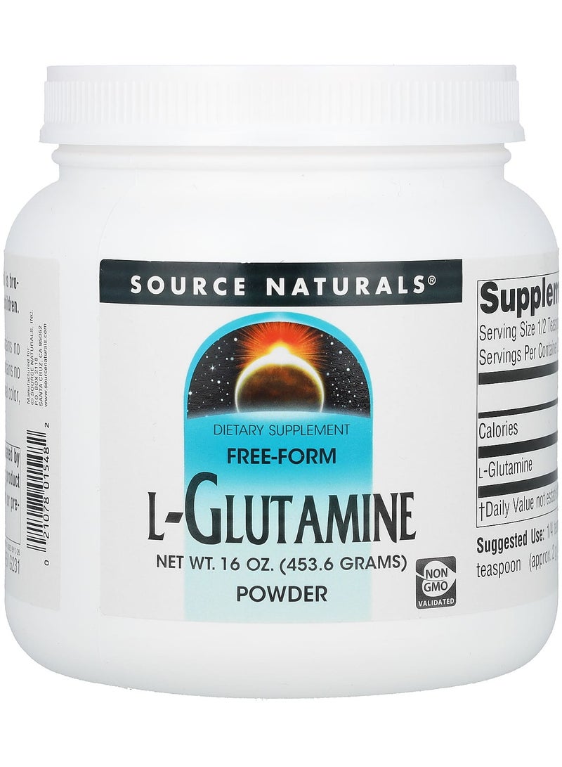 L-Glutamine, Free-Form Powder, 16 oz (453.6 g)