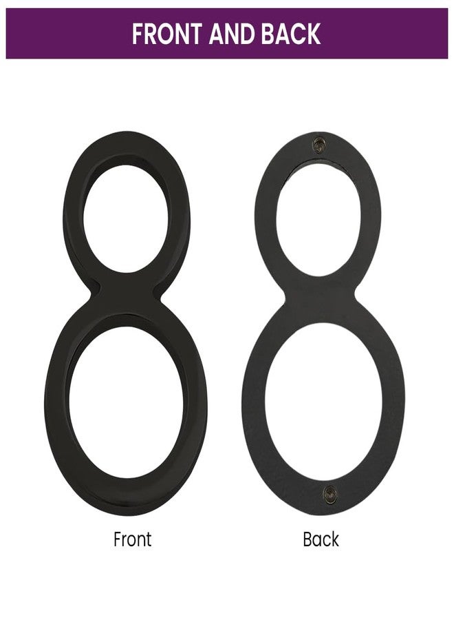 DecorTwist® House Number for Outdoor Black Home Hotel Door Numbers for Gate Outside Hostel Lodge Apartment College Library Rack Number 4" Inch Height (Number 8) - Image 4