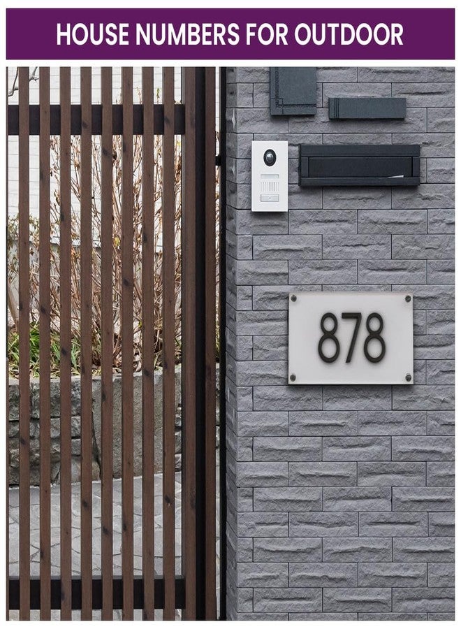 DecorTwist® House Number for Outdoor Black Home Hotel Door Numbers for Gate Outside Hostel Lodge Apartment College Library Rack Number 4" Inch Height (Number 8) - Image 5