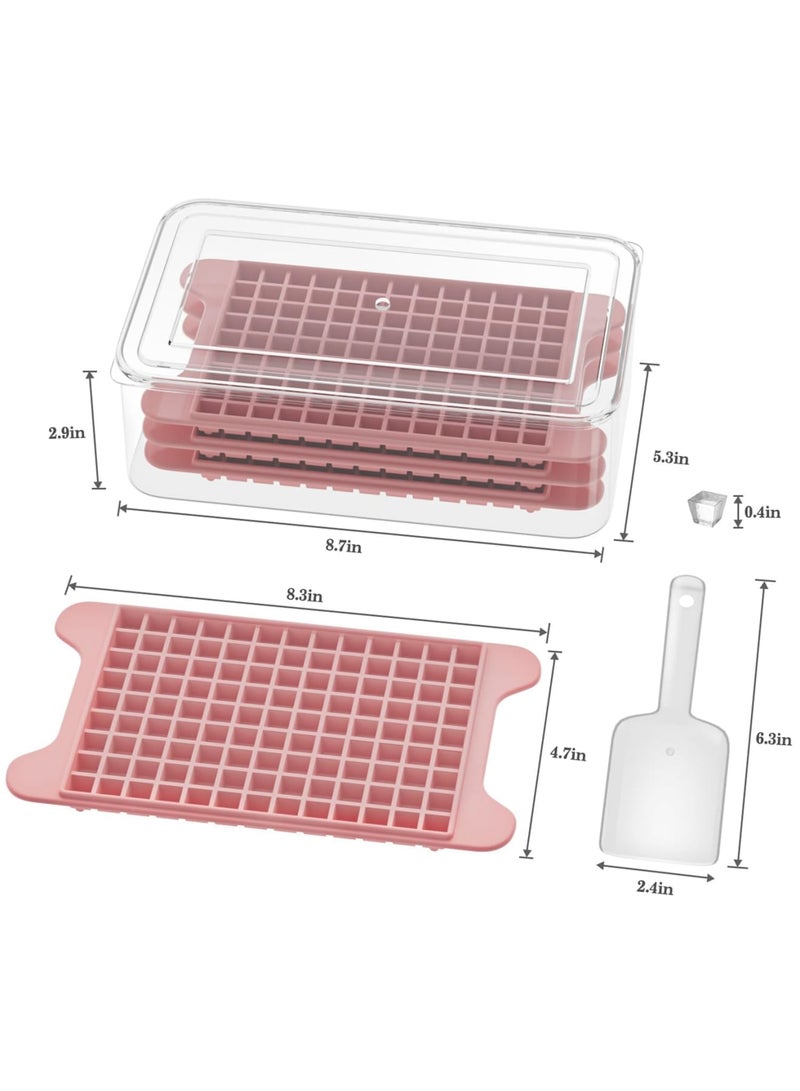 SYOSI Mini Ice Cube Tray for Freezer, Small Ice Trays with Bin - 117×4PCS Easy Release Nugget Ice Tray, Crushed Ice Tray with Container for Home and Party Use - Image 5