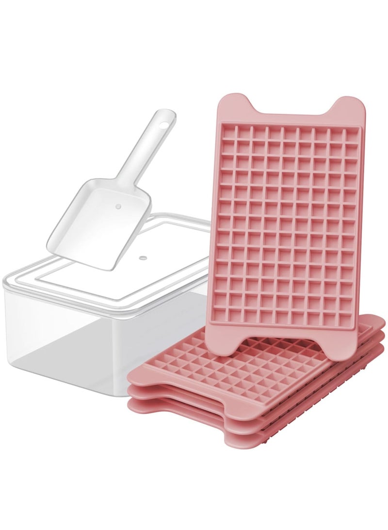 SYOSI Mini Ice Cube Tray for Freezer, Small Ice Trays with Bin - 117×4PCS Easy Release Nugget Ice Tray, Crushed Ice Tray with Container for Home and Party Use - Image 1
