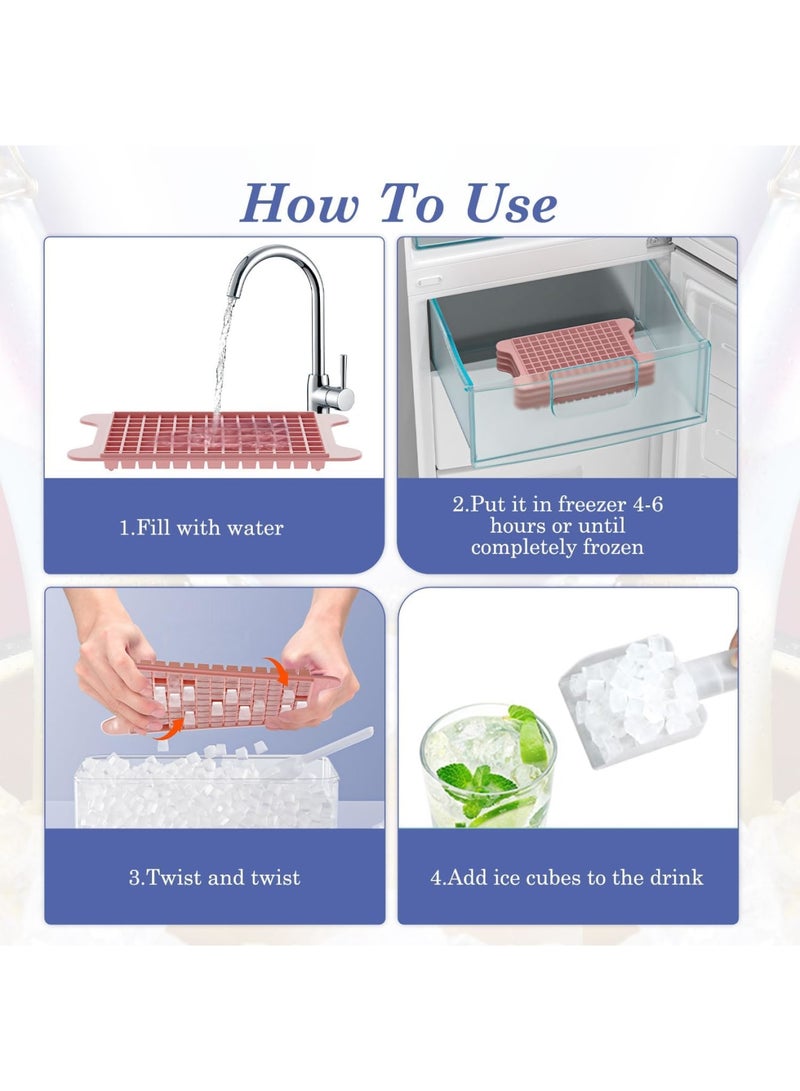 SYOSI Mini Ice Cube Tray for Freezer, Small Ice Trays with Bin - 117×4PCS Easy Release Nugget Ice Tray, Crushed Ice Tray with Container for Home and Party Use - Image 3