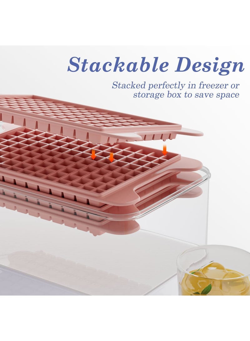 SYOSI Mini Ice Cube Tray for Freezer, Small Ice Trays with Bin - 117×4PCS Easy Release Nugget Ice Tray, Crushed Ice Tray with Container for Home and Party Use - Image 4