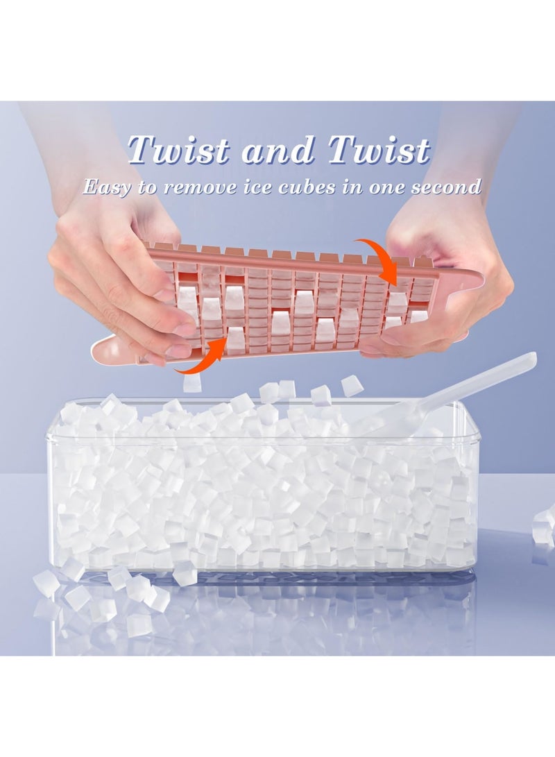 SYOSI Mini Ice Cube Tray for Freezer, Small Ice Trays with Bin - 117×4PCS Easy Release Nugget Ice Tray, Crushed Ice Tray with Container for Home and Party Use - Image 2