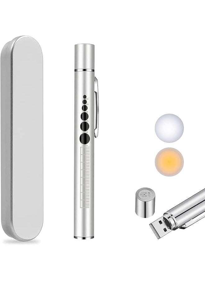 PROMASS promass Mini Flashlight, USB Rechargeable Dual Light Source Pocket Small Handy LED Torch Pen Flashlight with Stainless Steel Clip for Home and Outdoor Activities  - Image 1