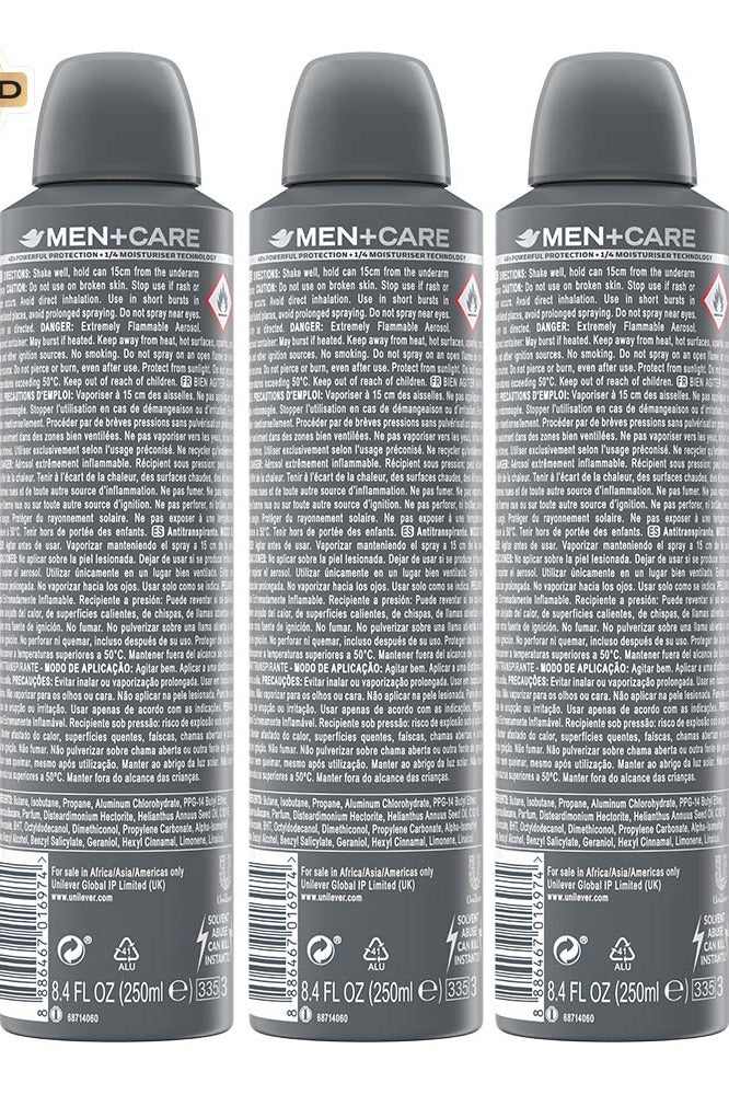 دوف بخاخ حماية قوية من سبورت أكتيف فريش للرجال + كير، 48 ساعة، 3 × 250 مل - Image 3