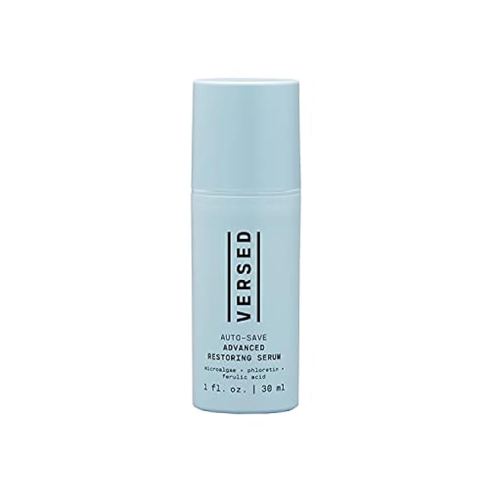 Versed Auto-Save Advanced Restoring Face Serum - Natural Microalgae Firms and Lifts Skin - Powerful Antioxidant Vitamin C Skin Serum to Restore and Protect From Free Radical Damage - Vegan (1 fl oz) - Image 1