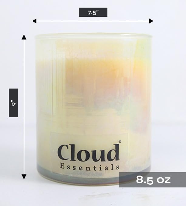 cloud CLOUD Essentials Classic 85oz Medium Glass Rainbow Jar Single Wick Candle Over 60 Hours of Burn Time Natural Soy Wax Candle Stress Relief and Relax for Home Bedroom French Rose  - Image 2