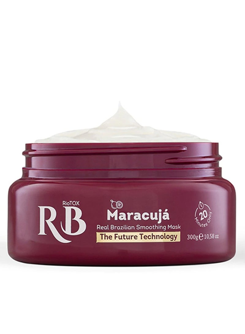 RIOBELO Hair Mask, Maracuja Hair Treatment Mask, Brazilian Hair Mask for Curly & Normal Hair by RIOBELO RioTox Professional Real - 300g - Image 2