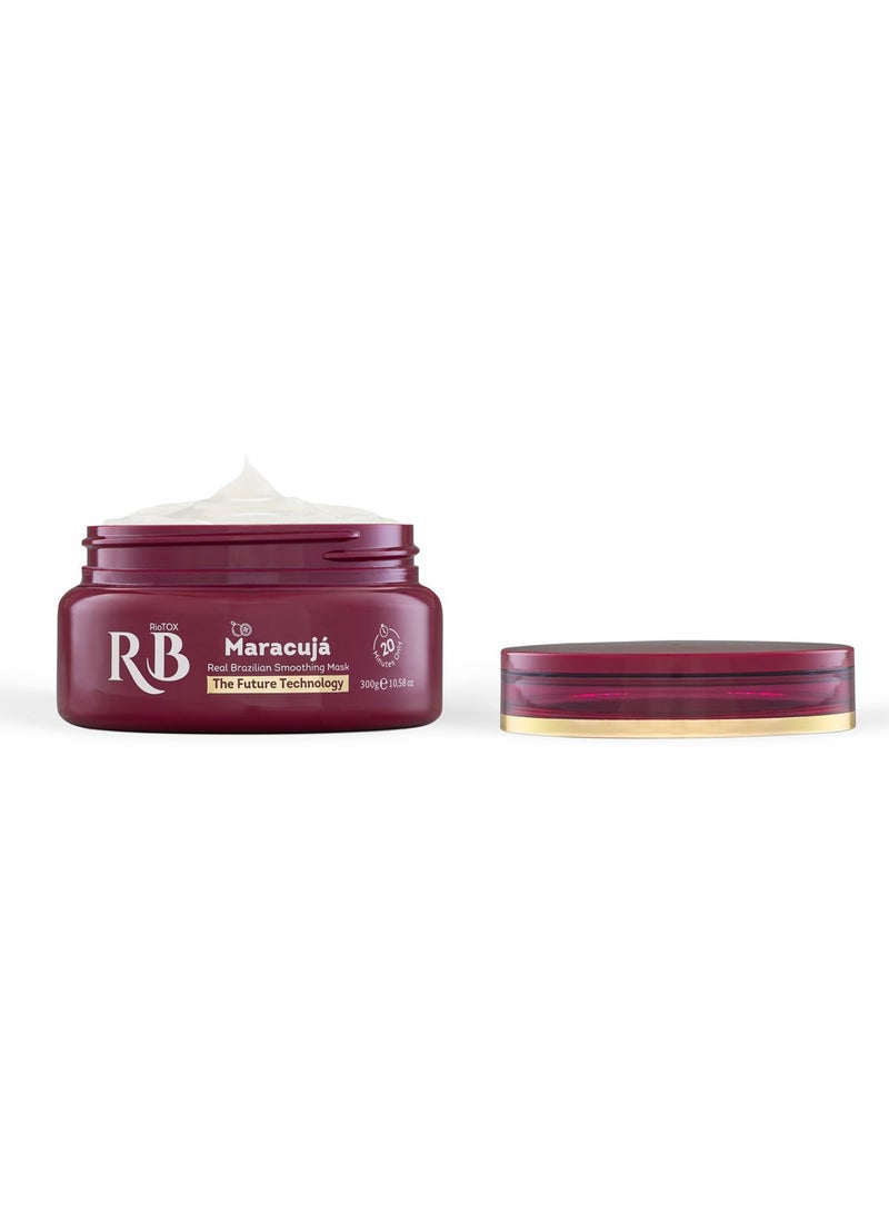 RIOBELO Hair Mask, Maracuja Hair Treatment Mask, Brazilian Hair Mask for Curly & Normal Hair by RIOBELO RioTox Professional Real - 300g - Image 4