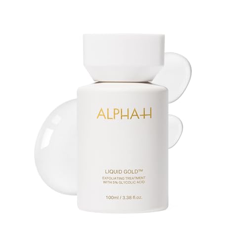 Alpha H Alpha-H Liquid Gold Exfoliating Treatment 5% Glycolic Acid 100ml - Brighten, Even Tone, Smooth Texture, Reduce Appearance of Fine Lines - At-Home Skin Renewal for All Skin Types - Image 1