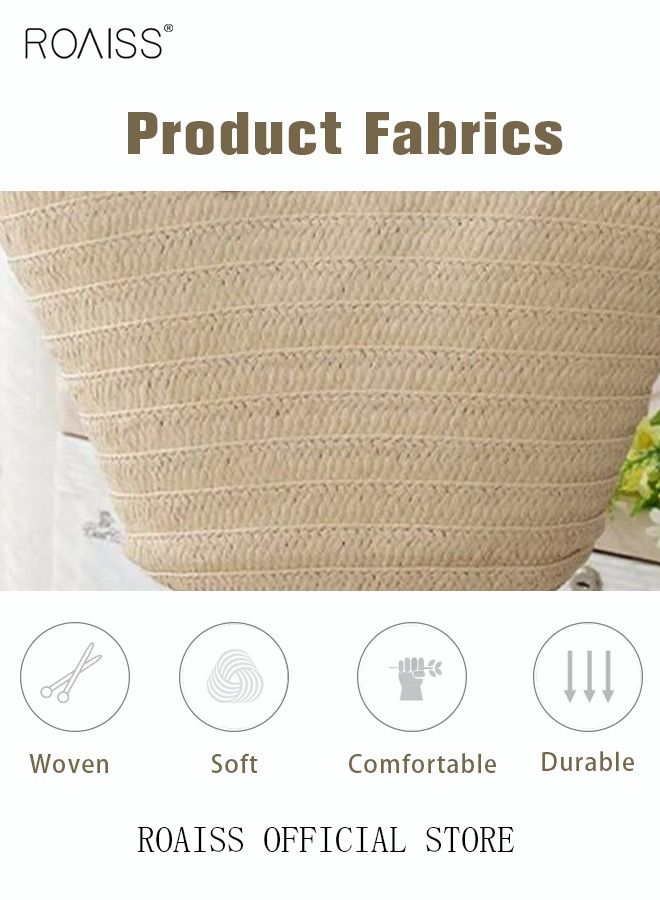 Women Straw Woven Shoulder Bag Summer Beach Travel Crossbody Handbag Classics Satchel Purse Woven Handbags Women Straw Tote Bag with Zip Woven Basket Bags