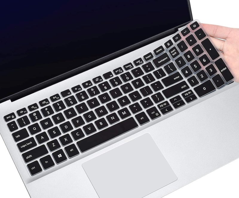 RAYA Silicone Keyboard Skin Cover for Dell G15 Series 15.6 inch Laptops | DELL G15 Series - (5510/5511 / 5515/5520 / 5525/5530 / 5535) Gaming Laptop Keyboard Cover (Black Silicone) - Image 1
