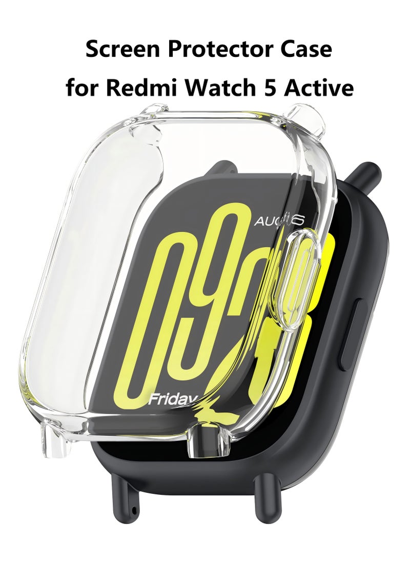 يوك لساعة Redmi Watch 5 Active، غطاء حماية شفاف مقاوم للصدمات من مادة TPU  - Image 1