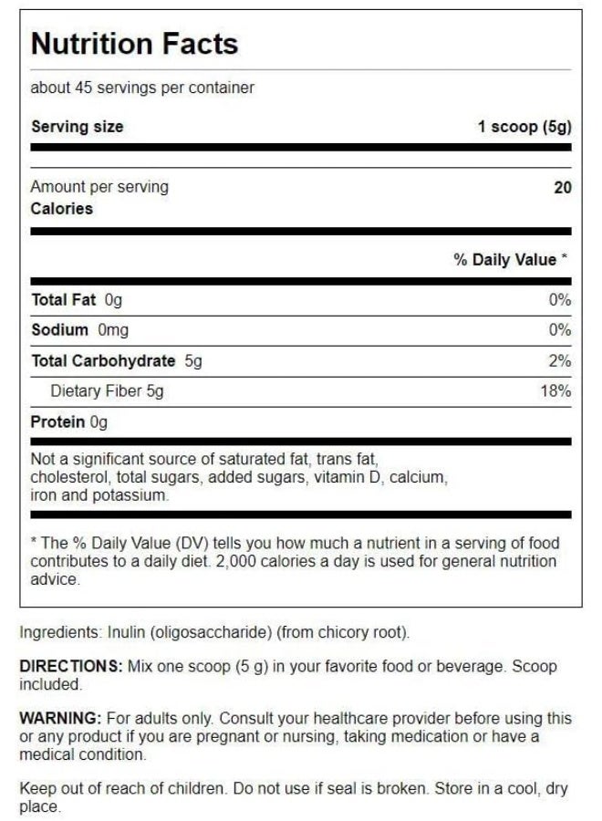 Swanson Ultra Inulin Powder 8 Oz (227 Grams) - Image 2