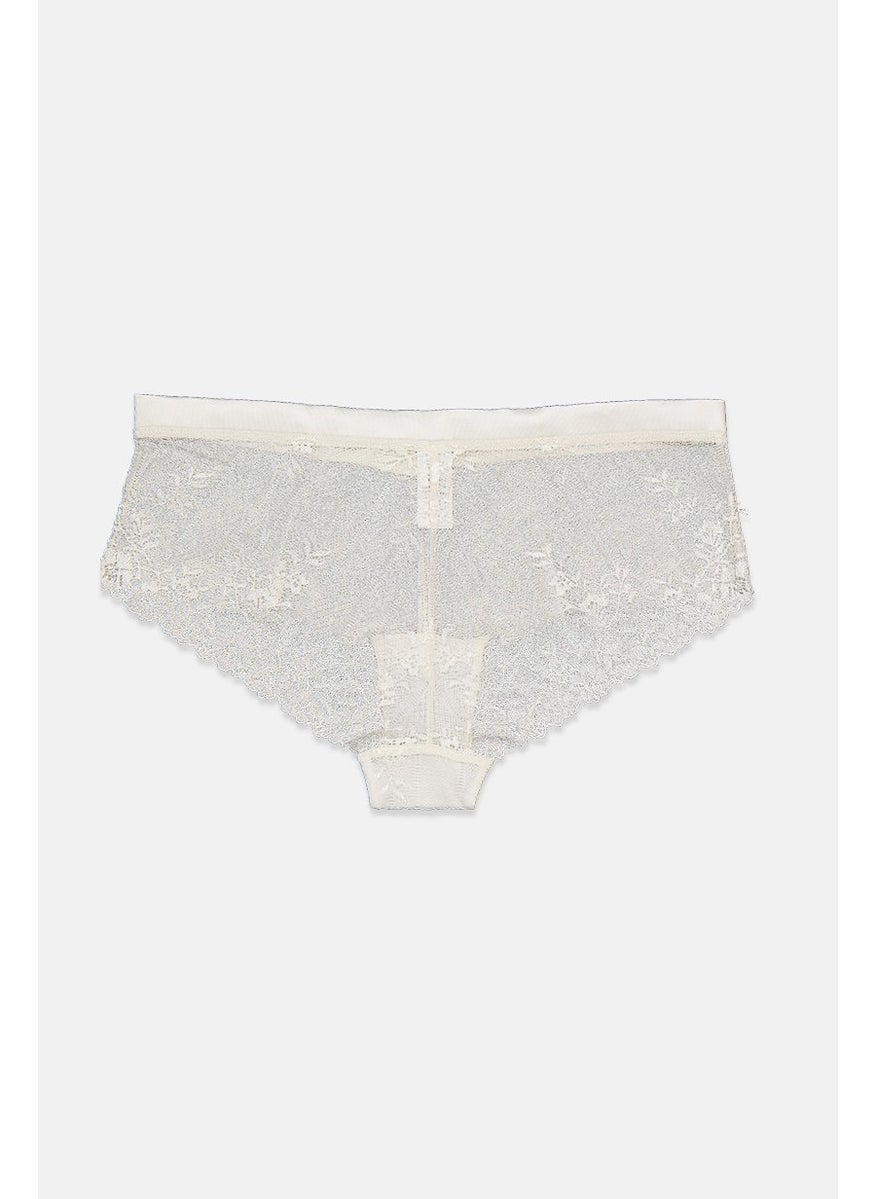 Tchibo Women Lace Panty, Cream White  - Image 2