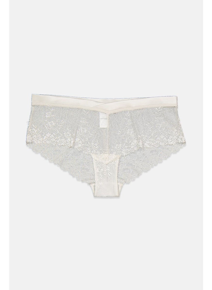 Tchibo Women Lace Panty, Cream White  - Image 1