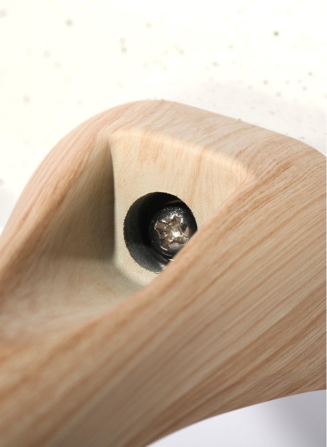 ESLITE LIFE مقلاة 20 سم من الألمنيوم | طلاء سيراميكي غير لاصق | مقبض خشبي بتصميم ناعم ، أبيض - Image 4