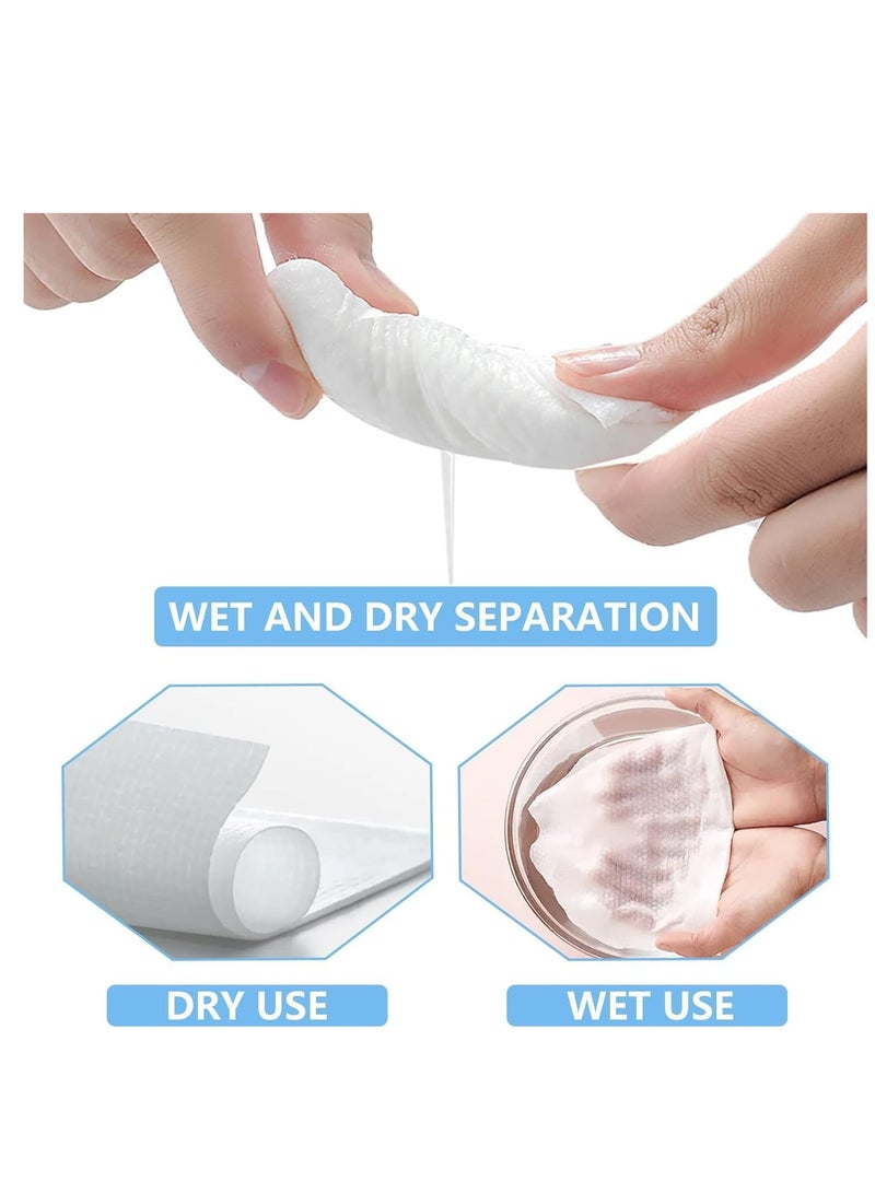 SYOSI Face Towel, Disposable Facial Towels Make Up Cotton Tissues Wipes For Face Lint Free For Sensitive Skin Face Makeup 3 * 100 Count - Image 2